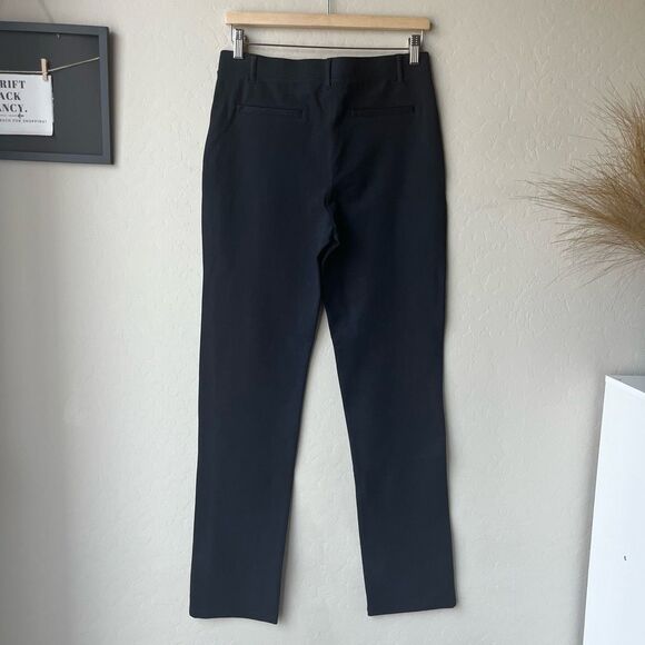 Quince Black Ultra-Stretch Ponte Straight Leg Pull‎ On Pants Size Medium Tall - Picture 8 of 9